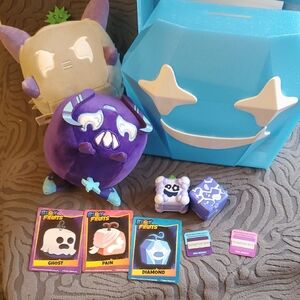 Blue and Purple Plush Toy Set